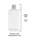 Baire Bottles 8 oz Refillable Plastic Bottles 6 Pack - Squeeze Top Hand-Press Lids for Hand Soap, Shower, Lotion - BPA Free PET, Clear with White Disc Damask Labels - Buy Online on GoSupps.com