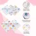 Soft Reusable Cotton Baby Muslin Washcloths - 5 Pack, 6 Printed Layers, 10x10 inches - Gentle Bathing Towels for Baby Girls, Toddlers, Children - Buy Online on GoSupps.com