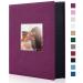 Miaikoe Photo Album 6x4 300 Pockets Slip in Large Capacity Album for Family Wedding Anniversary Linen Album Book Holds 300 Horizontal 10x15cm Photos(300 Pockets Purple) 300 Pockets Puprle