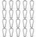 20 pieces & 50 pieces carabiner 40x4 mm carabiner hook Small aluminum carabiner Karabiner carabiner connection for backpack belt tent camping 20 silver