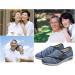 Men's Wide Fit Memory Foam Diabetic Slippers - Easy Close Strap - Light Grey - Size [insert size] - Buy Online on GoSupps.com
