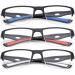 3 Pack Mens Reading Glasses - Sporty Half Frame Rimless 1.50 in Blue Red & White - Perfect for Comfortable Reading - Buy Online on GoSupps.com