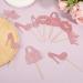 24pcs Princess Cupcake Toppers Glitter Pink Cupcake Decoration Lipstick High Heel Crown Lip Handbag Bow Cake Topper for Birthday Wedding Baby Shower Bachelorette Party Supplies - Buy Online on GoSupps.com