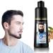Black 5-Minute Mixing Beard Grooming Kit - Gray Reducing 3-in-1 Mustache and Beard Color Shampoo for Men 200ml