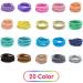 XCOZU 200 Pieces Baby Hair Ties Multicolor No Metal Elastics for Little Girls - 2.5cm x 0.2cm - Buy Online on GoSupps.com