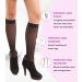 GABRIALLA Sheer Knee High Compression Stockings for Women 20-22 mmHg Closed Toe - Small Black - Buy Online on GoSupps.com
