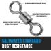 Dr.Fish Barrel Swivels - Stainless Steel Rolling Fishing Swivels Black Nickel - 30LB to 1500LB - 50pk - Buy Online on GoSupps.com