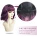 Parxitn Short Bob Wig - Natural Ombre Purple Synthetic Hair for Daily Party Halloween Cosplay - Curly Colorful Wigs for Women - Buy Online on GoSupps.com