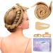 Lock winder curls without heat improved 60 "Extra -long Heatless Curls Band curlers without heat overnight diy hair curler set hair band wave formers for medium long hair dark khaki with forehead strap