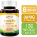 Lovita Vitamin B6 (Pyridoxine Hydrochloride) 80mg Timed Release 8 Hours Sustained Support Cardiovascular & Nerve Health 130 Vegan Tablet - Buy Online on GoSupps.com