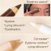 Eyebrow Concealer Pencil - Long-wear Waterproof Silkworm Eyeliner Pencil | Eye Makeup Contouring Pencils for Women Girls Stage Performance Dating Prom Rowces 2# - Buy Online on GoSupps.com
