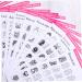 1 Set manicure exercise book nail art nail art drawing stencil nail art manicure tool nail kits nail art practice templates for beginner painted wooden eyeliner brush - Buy Online on GoSupps.com