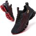 SKDOIUL Men Sport Athletic Running Sneakers Walking Shoes 11 Black/Red