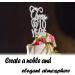 Bling Crystal Cheers to 10 Years Cake Topper - Best Keepsake 10th Birthday Or Anniversary Decor Party Decorations Silver - Buy Online on GoSupps.com