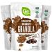go Raw Sprouted Organic Granola, Coco Crunch, Vegan, Gluten Free, Nut Free, Healthy Breakfast Cereal with Superseeds, Non-GMO, <1g Added Sugar, 4g Plant Based Protein, 8oz Bags, 3 Pack, Chocolate