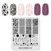 Alexnailart Nail Stamping Plate Summer Theme Image Printing Design Templates Geometry Leopard Zebra pattern Multiple Pattern Manicure Design Stencil DIY Nail Art Stamping Tools (SU004)