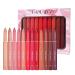 12 Colors Matte Lipstick Pen Lip Liner Pencil Set Waterproof Matte Lip Crayon Non-sticky Long-lasting Wear with Built-in Sharpener