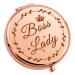 Boss Lady Gifts for Women Boss Appreciation Gift Travel Makeup Mirror Promotion Gift for Coworker Leader Manager Best Friend Birthday Gift Compact Makeup Mirror leaving Going Away Gift Retirement Gift