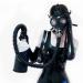 Latex Cosplay Gas Mask - White Full Half Face Fetish Mask with 2L Breathing Bottle - Buy Online on GoSupps.com