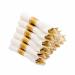 N9R 30 Pack Pre Rolled Gold Plastic Cutlery Set Wrapped Plastic Silverware Set with 30 Forks 30 Knives 30 Spoons and 30 Napkins Disposable Cutlery Set for Party and Wedding Gold-30Pack