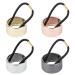 AUEAR  Brushed Metal Expandable Hair Cuff Ponytail Holder Elastic Hair Tie Cuff for Women Girls Hair Rings Set (4 Pack  Style 1) 4 Count (Pack of 1) Style A