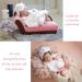 Newborn Photography Props Bathrobe Outfit | Baby Photo Prop Robe Set | Boy Girl Photoshoot Costume 0-6 Months (White) - Buy Online on GoSupps.com