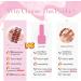 DMQ Semi Cured Gel Nails Strips - 20 Stickers Nail Wraps Soft Self - Adhesive Gel Nail Stickers Long Lasting for Nails French Tip Manicure Gel Nail Wraps - UV/LED Lamp Required Pink White Gradient Glitter - Buy Online on GoSupps.com