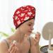 Maple Leaves Microfiber Hair Towel | Super Absorbent Coral Velvet Wrap for Women - Quick Dry Cap for Long Curly & Thick Hair - Buy Online on GoSupps.com