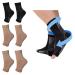 4 pairs of plantar fasciitis socks for foot compression cuffs neuropathy heel spur relief night sock for pain sprained ankle Achilles tendon inflammation S/M black & skin color S/m black & skin color