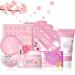 Skin Care Set Cherry Blossom Skincare Gifts For Teenage Girls Skincare Kits Japanese Skincare Set: Cleanser Serum Eye Mask Cream Lip Mask Face Mask Anti-Aging Skin Care Kit For Women Hydration 14pcs