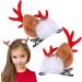 Christmas Hair Clips - Reindeer Antlers Ears Barrettes Portable Reindeer Antlers Ears Barrettes for Family Women Red Sable Dragon Horn - Buy Online on GoSupps.com