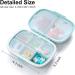 5 Pack Travel Pill Organizer - 8 Compartments Easy Open Lid Portable & Moisture Proof Small Pill Box | Ideal Daily Pill Case (Blue Light Blue Pink Khaki Green - Buy Online on GoSupps.com