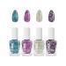 Eternal Collection – 4 Piece Set: Long Lasting, Quick Dry, Clear Glitter Nail Polish Set – Hardener, Bright and Shiny Finish - 0.46 Fluid Ounces Each (Confetti Party)
