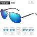 Joopin Polarised Sunglasses Al-Mg Metal Frame Double Bridge Aviation Sunglasses | UV Protection for Men & Women - A06 Gun Frame Blue Mirrored Lens - Buy Online on GoSupps.com