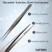 High Precision Stainless Steel Tweezers - Durable Straight Serrated Tip for Lab Use | Shop Internationally - Buy Online on GoSupps.com
