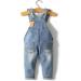 KIDSCOOL SPACE Baby Boy Girl Denim Overalls | Toddler Slim Cute Jumper 3-4 Years Light Blue-2107 - Buy Online on GoSupps.com