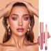 2PCS Lip Liner and Lipstick Set - Long Lasting Waterproof Lip Stain - Highly Pigmented Lipstick and Lipliner - Daily Makeup and Holiday Gift Set (03) - Buy Online on GoSupps.com