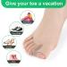 Ajoysoul Toe Separator & Bunion Corrector Set - 6pcs Gel Toe Spacers with Fabric Sleeve for Pain Relief and Toe Alignment - Beige - Buy Online on GoSupps.com