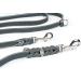Buy COPCOPET 3-Way Adjustable Dog Leash - Handmade Soft Leather Chrome Fittings | 2.40m x 18mm Gray | International Shipping - Buy Online on GoSupps.com