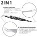 Helperfect Premium 2-in-1 Stainless Steel Tick Pliers for Dogs & Cats | Gentle & Effective Tick Remover with Tweezers & Hooks | Ideal for Pet Owners - Black - Buy Online on GoSupps.com