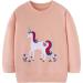 Girls Unicorn Sweatshirt - Kids Cotton Top Long Sleeve Pullover for Toddlers (1-2 Years) | Casual Jumper T-Shirt for Girls Age 1-12 Years - Buy Online on GoSupps.com
