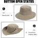 Muryobao Men's Sun Hat UPF 50+ Wide Brim Breathable Safari Cap, Khaki - Buy Online on GoSupps.com