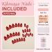 Kikmoya Red Almond Press On Nails - Short Reusable Full Cover Fake Nails Kit - 30pcs in 15 Sizes for Women - Buy Online on GoSupps.com