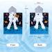 Flyish Kids Bathing Poncho - 100% Cotton Hooded Towel for Boys & Girls | Space Astronaut Design 70x60cm | Ideal Beach & Bath Solution - Buy Online on GoSupps.com