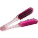Hair Straightening Splint Comb - Soft Double-Sided Styling Tool for Effortless Straight Hair | Rose Red - Buy Online on GoSupps.com