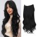BARSDAR Secret Hair Extension 14 Inch Wavy secret hair extension hidden secret headband invisible long hair part Synthetic natural curly hair part for women 46cm 46 cm 1b# - natural black