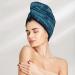Hair Towel Wrap - Quick Drying Turban with Button | Turtles & Waves Design - Perfect for All Hair Types - Buy Online on GoSupps.com