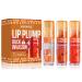 3 Colors Duck Lip Plump High Pigment Plumping Lip Gloss Hydrating Fat Lip Oil Shiny Transparent Lip Plumper Gloss Nourishing & Non-sticky Long Lasting Fresh Lip Gloss - Vegan Lip Makeup (A#)