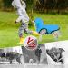 Waterproof Dog Jacket Raincoat 2-in-1 with Harness Hole - Large Blue - Buy Online on GoSupps.com