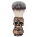 Men Shaving Brush with Creative Skeleton Shape Handle Facial Beard Cleaning Grooming Shaving Tool (Golden Skull Beard Brush)